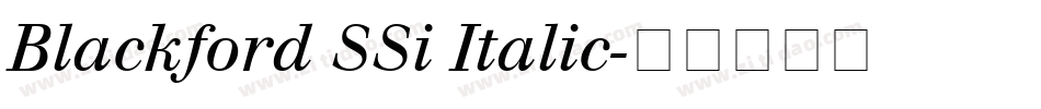 Blackford SSi Italic字体转换